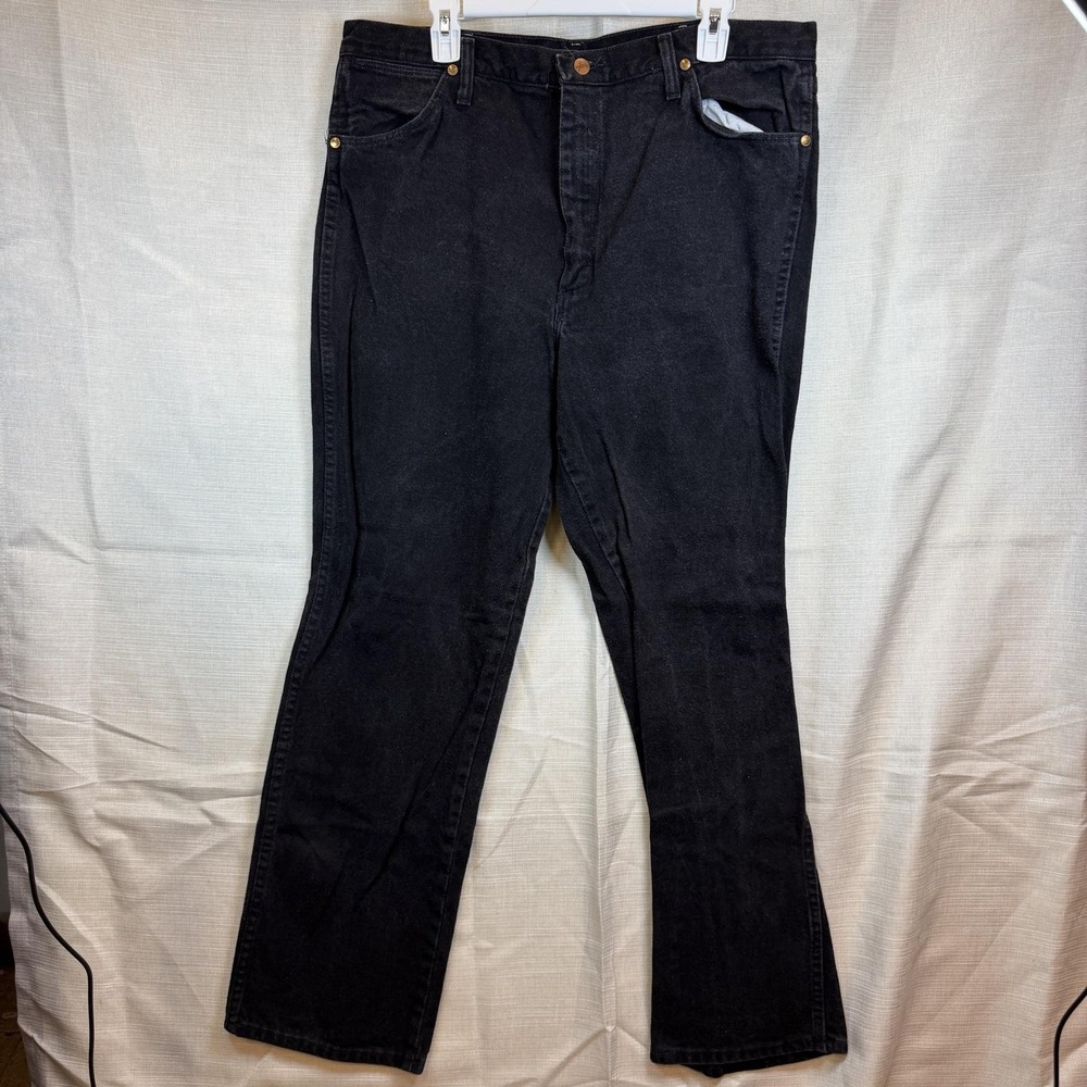 Vintage Wrangler Jeans Mens 38x31‎ Black Regular Fit Straight Leg Denim USA